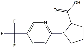 1-[5-(trifluoromethyl)pyridin-2-yl]pyrrolidine-2-carboxylic acid 结构式
