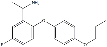 1-[5-fluoro-2-(4-propoxyphenoxy)phenyl]ethan-1-amine 结构式