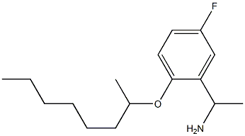 1-[5-fluoro-2-(octan-2-yloxy)phenyl]ethan-1-amine 结构式