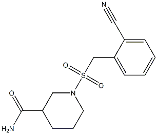 1-{[(2-cyanophenyl)methane]sulfonyl}piperidine-3-carboxamide 结构式