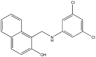 1-{[(3,5-dichlorophenyl)amino]methyl}naphthalen-2-ol 结构式