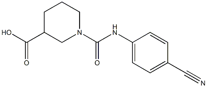 1-{[(4-cyanophenyl)amino]carbonyl}piperidine-3-carboxylic acid 结构式