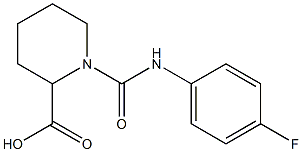 1-{[(4-fluorophenyl)amino]carbonyl}piperidine-2-carboxylic acid 结构式