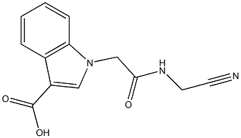 1-{[(cyanomethyl)carbamoyl]methyl}-1H-indole-3-carboxylic acid 结构式