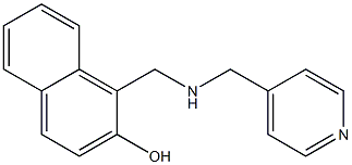 1-{[(pyridin-4-ylmethyl)amino]methyl}naphthalen-2-ol 结构式