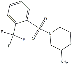 1-{[2-(trifluoromethyl)benzene]sulfonyl}piperidin-3-amine 结构式