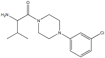 1-{[4-(3-chlorophenyl)piperazin-1-yl]carbonyl}-2-methylpropylamine 结构式