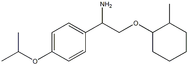 1-{1-amino-2-[(2-methylcyclohexyl)oxy]ethyl}-4-(propan-2-yloxy)benzene 结构式