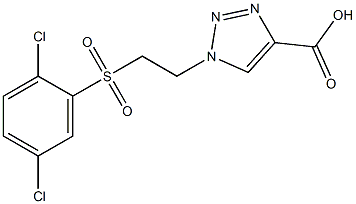 1-{2-[(2,5-dichlorobenzene)sulfonyl]ethyl}-1H-1,2,3-triazole-4-carboxylic acid 结构式