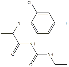 1-{2-[(2-chloro-4-fluorophenyl)amino]propanoyl}-3-ethylurea 结构式