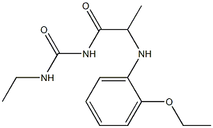 1-{2-[(2-ethoxyphenyl)amino]propanoyl}-3-ethylurea 结构式