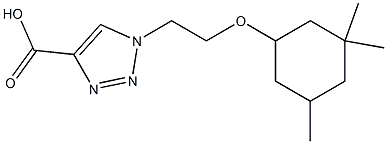 1-{2-[(3,3,5-trimethylcyclohexyl)oxy]ethyl}-1H-1,2,3-triazole-4-carboxylic acid 结构式