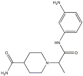 1-{2-[(3-aminophenyl)amino]-1-methyl-2-oxoethyl}piperidine-4-carboxamide 结构式