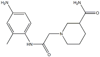 1-{2-[(4-amino-2-methylphenyl)amino]-2-oxoethyl}piperidine-3-carboxamide 结构式