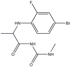 1-{2-[(4-bromo-2-fluorophenyl)amino]propanoyl}-3-methylurea 结构式