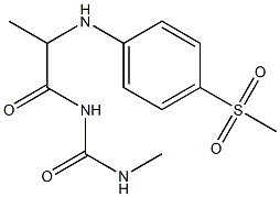 1-{2-[(4-methanesulfonylphenyl)amino]propanoyl}-3-methylurea 结构式