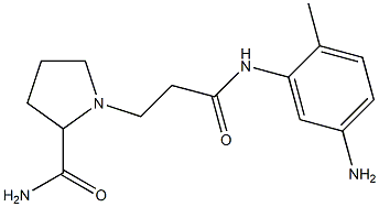 1-{2-[(5-amino-2-methylphenyl)carbamoyl]ethyl}pyrrolidine-2-carboxamide 结构式