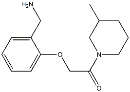 1-{2-[2-(3-methylpiperidin-1-yl)-2-oxoethoxy]phenyl}methanamine 结构式