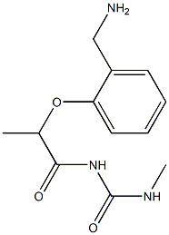 1-{2-[2-(aminomethyl)phenoxy]propanoyl}-3-methylurea 结构式