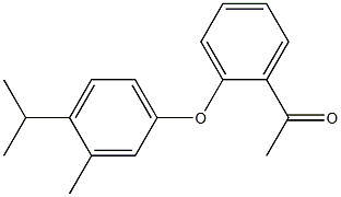 1-{2-[3-methyl-4-(propan-2-yl)phenoxy]phenyl}ethan-1-one 结构式