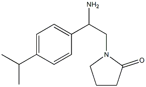 1-{2-amino-2-[4-(propan-2-yl)phenyl]ethyl}pyrrolidin-2-one 结构式