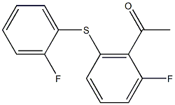 1-{2-fluoro-6-[(2-fluorophenyl)sulfanyl]phenyl}ethan-1-one 结构式