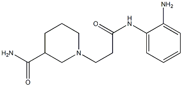 1-{3-[(2-aminophenyl)amino]-3-oxopropyl}piperidine-3-carboxamide 结构式