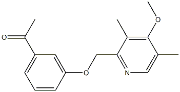 1-{3-[(4-methoxy-3,5-dimethylpyridin-2-yl)methoxy]phenyl}ethan-1-one 结构式
