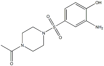 1-{4-[(3-amino-4-hydroxybenzene)sulfonyl]piperazin-1-yl}ethan-1-one 结构式