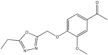 1-{4-[(5-ethyl-1,3,4-oxadiazol-2-yl)methoxy]-3-methoxyphenyl}ethan-1-one 结构式