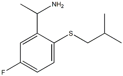 1-{5-fluoro-2-[(2-methylpropyl)sulfanyl]phenyl}ethan-1-amine 结构式