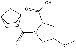 1-{bicyclo[2.2.1]heptan-2-ylcarbonyl}-4-methoxypyrrolidine-2-carboxylic acid 结构式