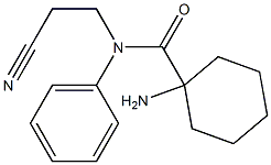 1-amino-N-(2-cyanoethyl)-N-phenylcyclohexane-1-carboxamide 结构式