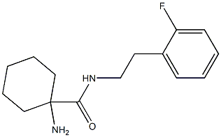 1-amino-N-[2-(2-fluorophenyl)ethyl]cyclohexanecarboxamide 结构式