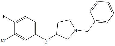 1-benzyl-N-(3-chloro-4-fluorophenyl)pyrrolidin-3-amine 结构式