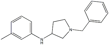 1-benzyl-N-(3-methylphenyl)pyrrolidin-3-amine 结构式