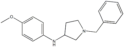 1-benzyl-N-(4-methoxyphenyl)pyrrolidin-3-amine 结构式