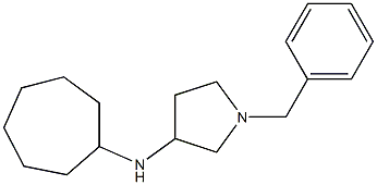 1-benzyl-N-cycloheptylpyrrolidin-3-amine 结构式