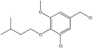 1-chloro-5-(chloromethyl)-3-methoxy-2-(3-methylbutoxy)benzene 结构式