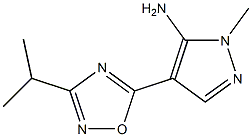 1-methyl-4-[3-(propan-2-yl)-1,2,4-oxadiazol-5-yl]-1H-pyrazol-5-amine 结构式