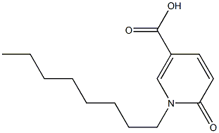 1-octyl-6-oxo-1,6-dihydropyridine-3-carboxylic acid 结构式