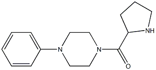 1-phenyl-4-(pyrrolidin-2-ylcarbonyl)piperazine 结构式