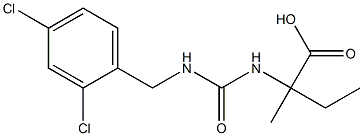 2-({[(2,4-dichlorophenyl)methyl]carbamoyl}amino)-2-methylbutanoic acid 结构式