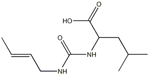 2-({[(2E)-but-2-enylamino]carbonyl}amino)-4-methylpentanoic acid 结构式