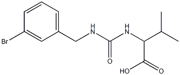 2-({[(3-bromobenzyl)amino]carbonyl}amino)-3-methylbutanoic acid 结构式