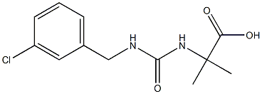 2-({[(3-chlorophenyl)methyl]carbamoyl}amino)-2-methylpropanoic acid 结构式