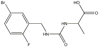 2-({[(5-bromo-2-fluorophenyl)methyl]carbamoyl}amino)propanoic acid 结构式