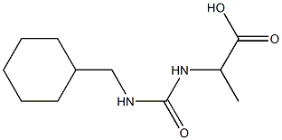 2-({[(cyclohexylmethyl)amino]carbonyl}amino)propanoic acid 结构式