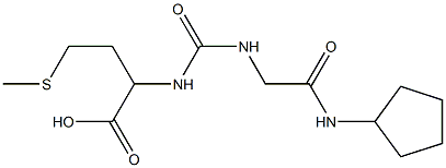 2-({[(cyclopentylcarbamoyl)methyl]carbamoyl}amino)-4-(methylsulfanyl)butanoic acid 结构式