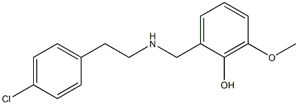 2-({[2-(4-chlorophenyl)ethyl]amino}methyl)-6-methoxyphenol 结构式